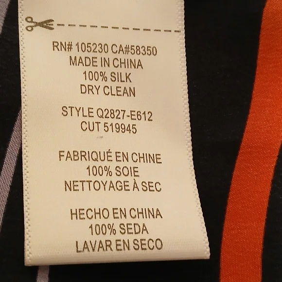 Equipment Femme Womens Blue Red 100% Silk Striped Shirtdress Dress Petite Small - Picture 8 of 10